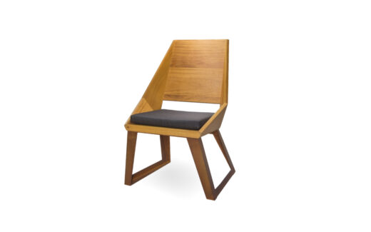 Chaise Quan Structure bois Irocco et pieds acier