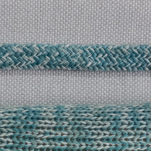 Heather Blue Rope / Olefin Ivory Fabric