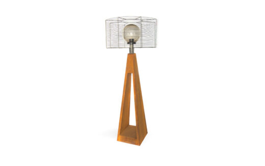 Lampadaire de jardin et terrasse avec abat-jour en maille métallique