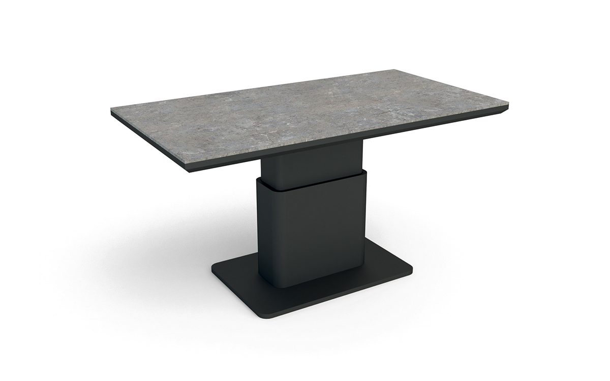 Table d'extérieur tsar2 alu gris plateau ceramique beton