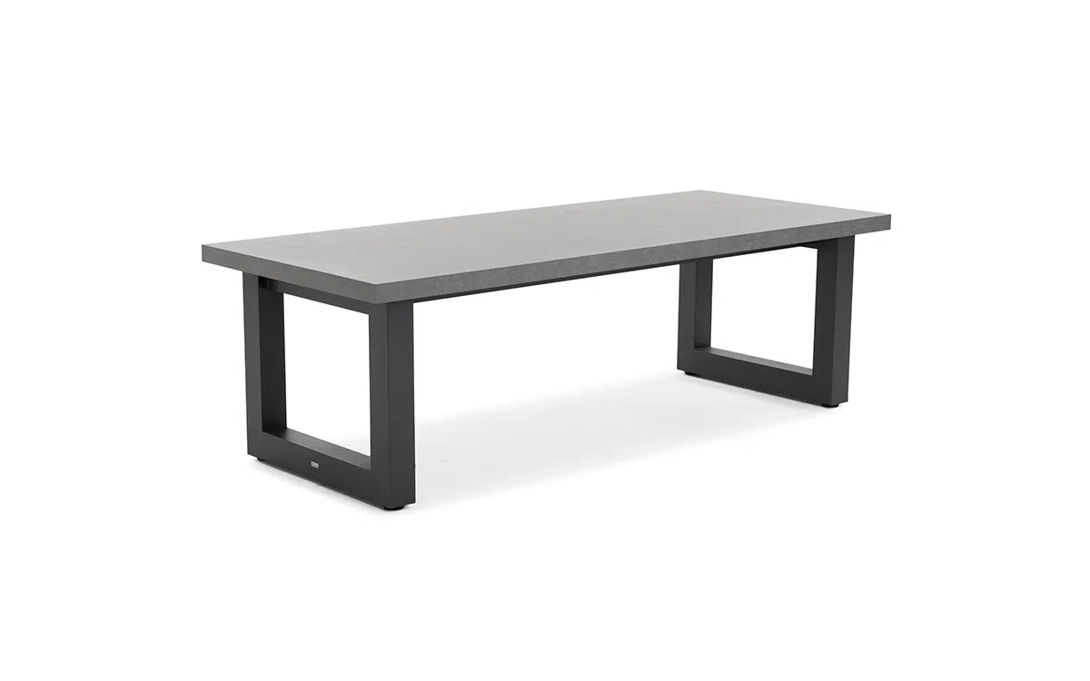 Table d'extérieur crown- alu gris plateau ceramique beton