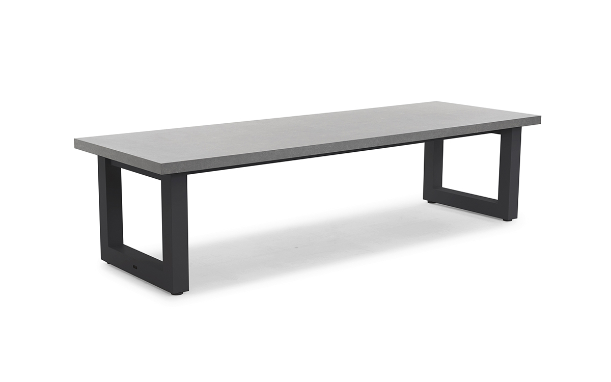Table d'extérieur crown- alu gris plateau ceramique beton