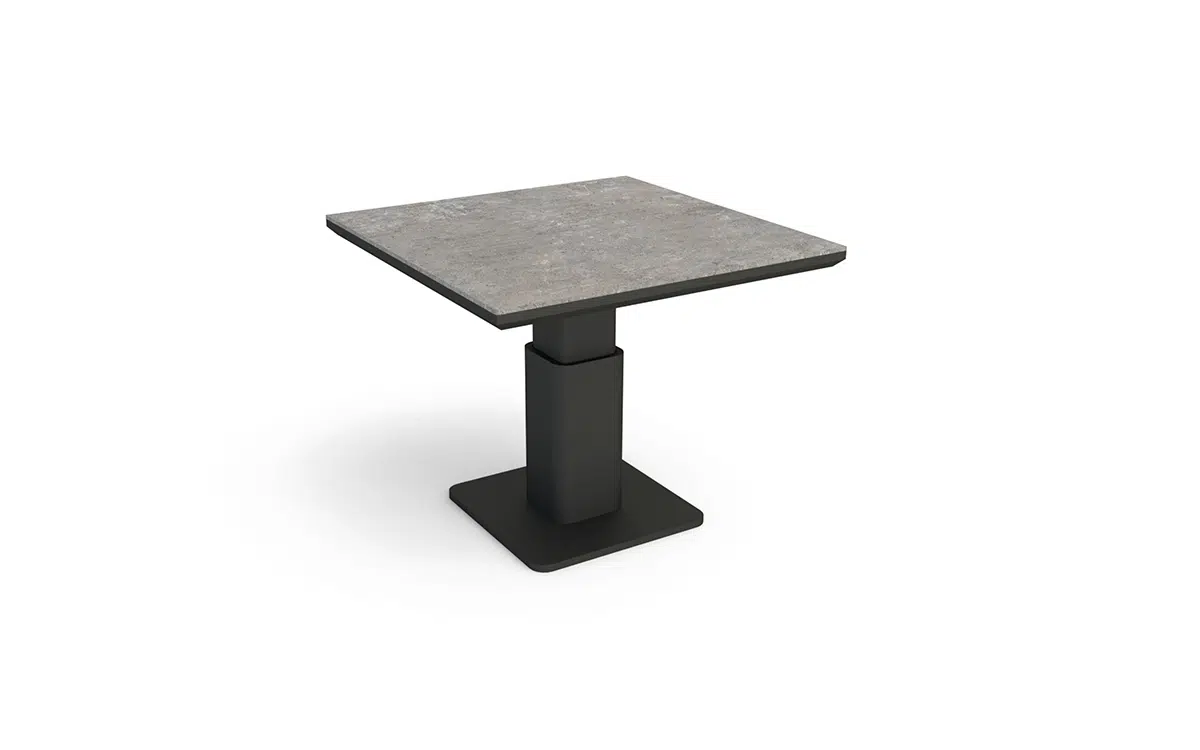 Table d'extérieur tsar2 alu gris plateau ceramique beton